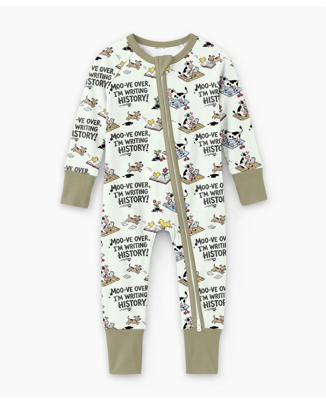 Writing Moo History Bamboo Convertible Zippy