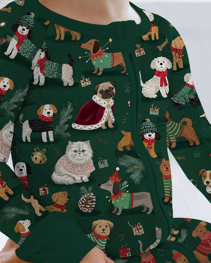 Winter Wonderland Bow Wow Bamboo Convertible Zippy