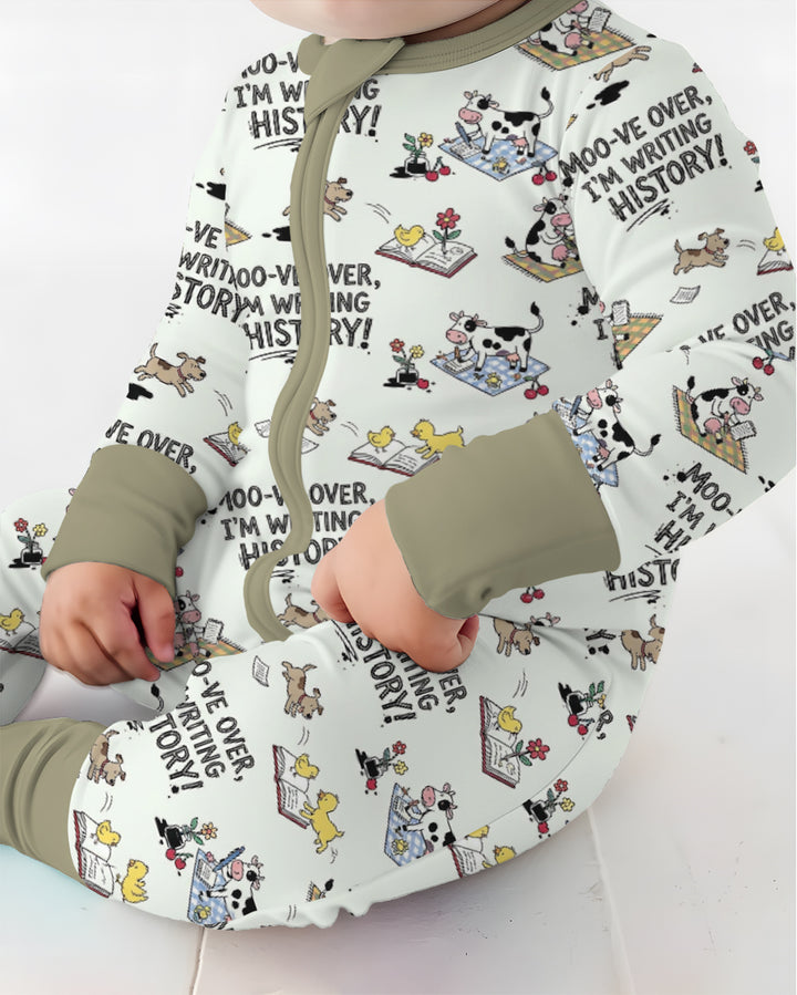 Writing Moo History Bamboo Convertible Zippy