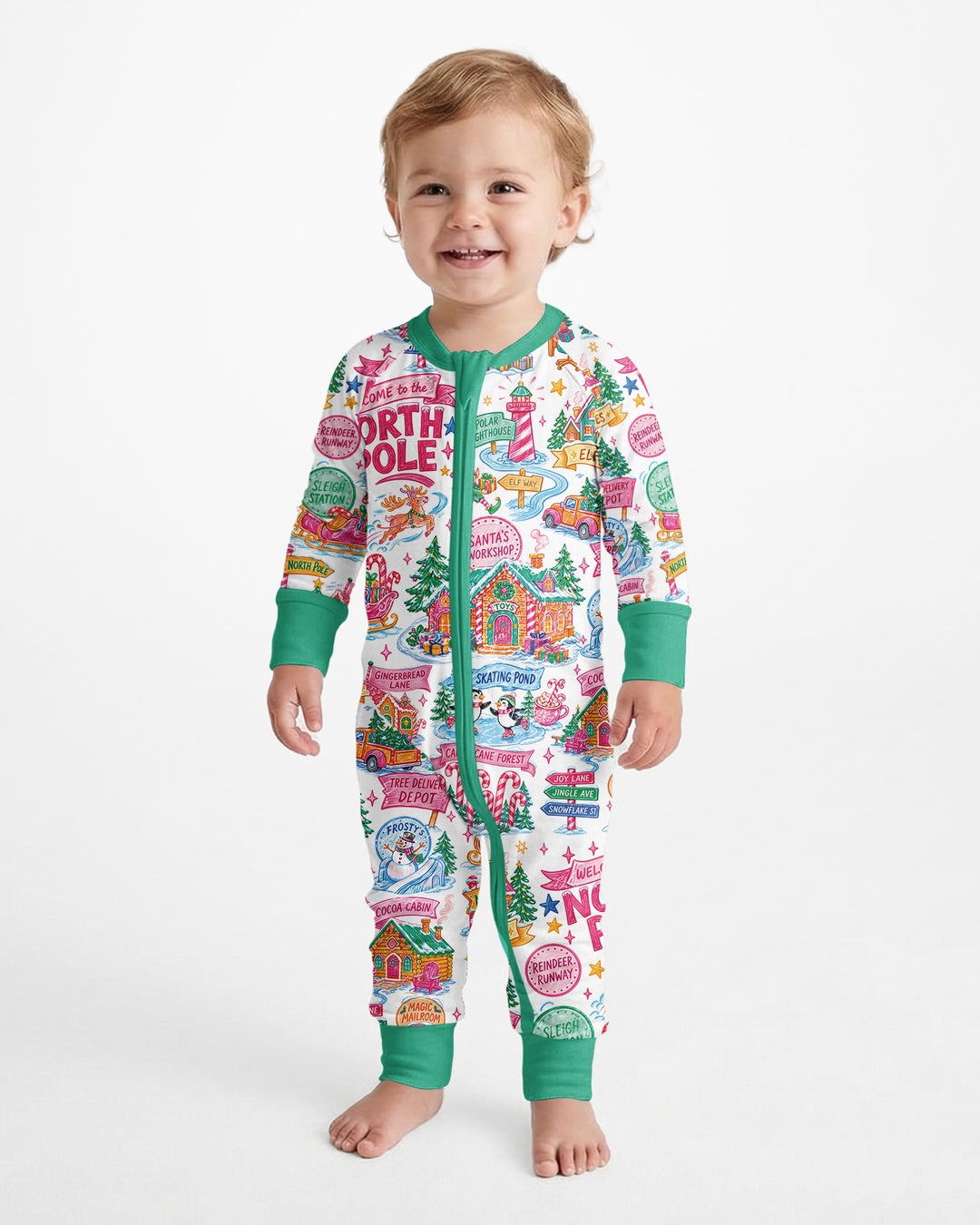Retro North Pole Bamboo Convertible Zippy