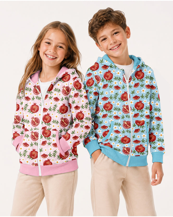 Pomegranate Garden Joy Family Matching Bamboo Zip Hoodie