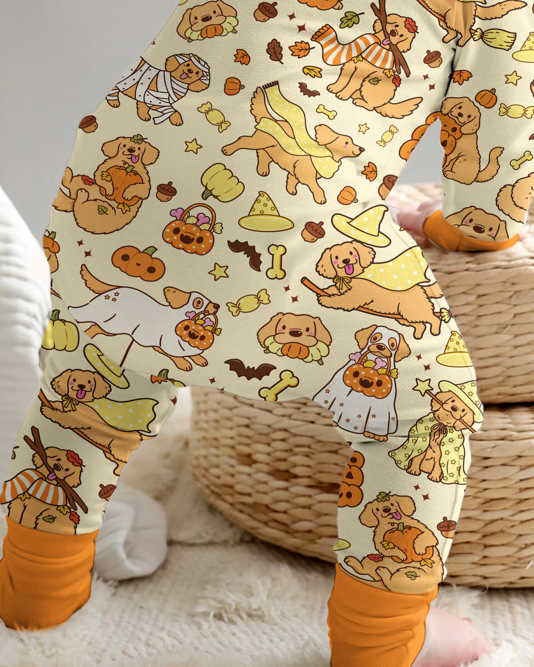 Spooky Golden Pups Bamboo Convertible Zippy