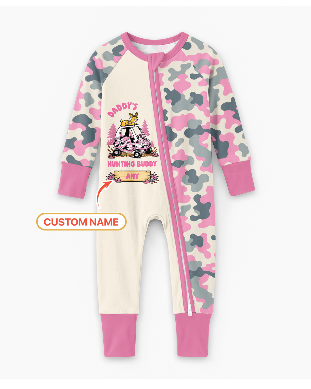 Custom Name Daddy's Hunting Buddy Bamboo Convertible Zippy