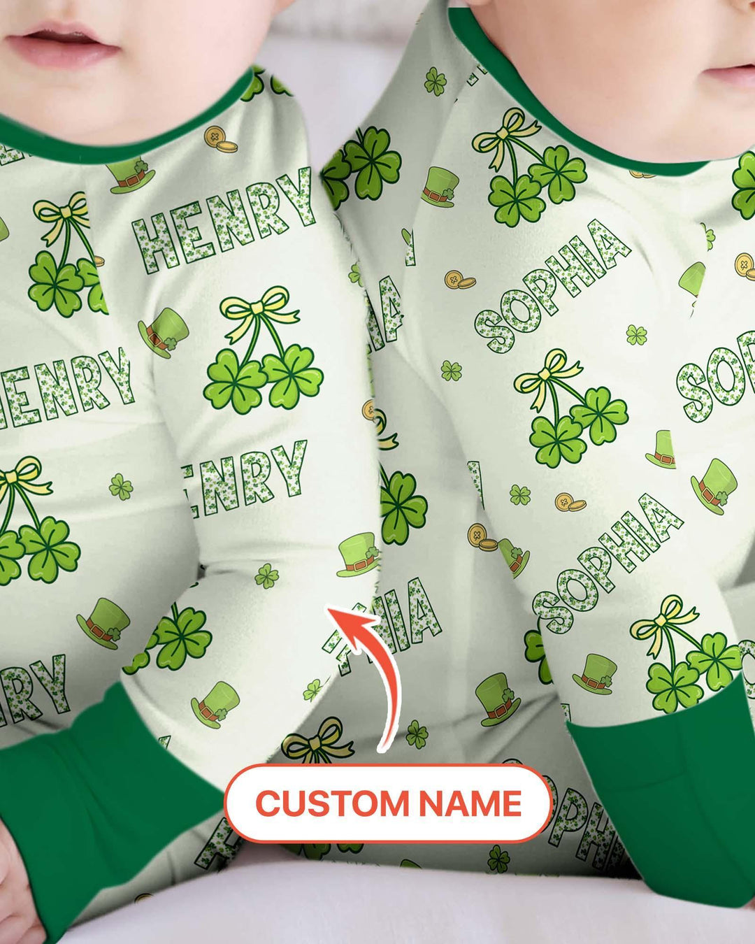 Custom Name Lucky Little Shamrock Bamboo Convertible Zippy