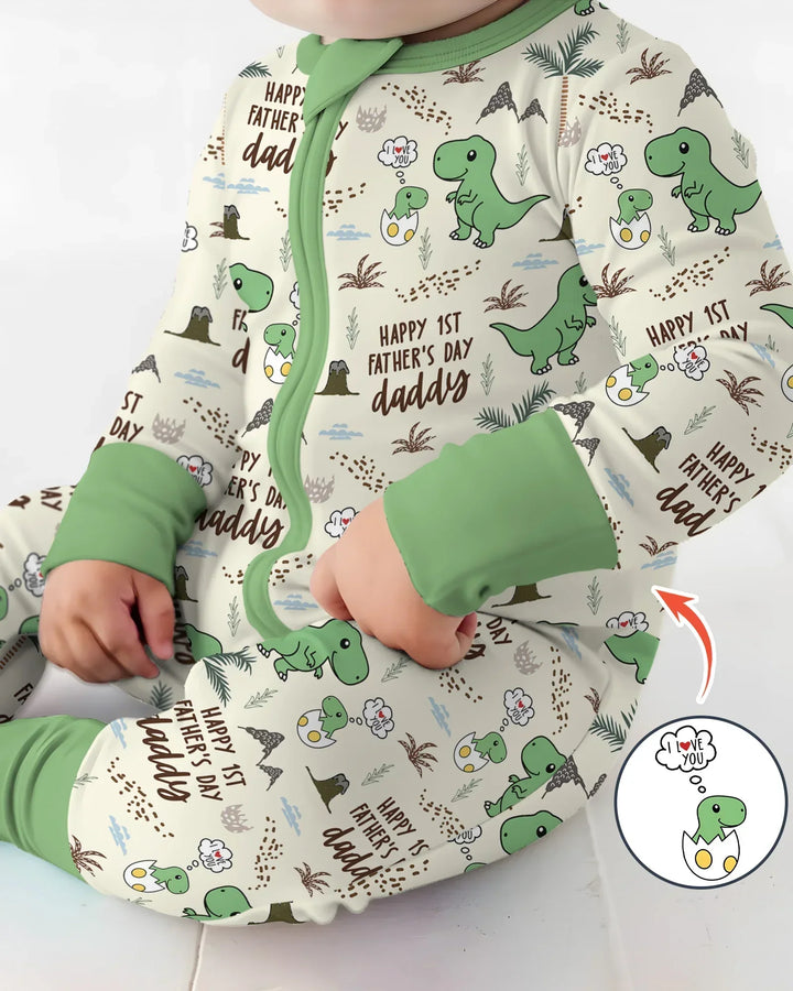First Father's Day Daddysaurus Bamboo Convertible Zippy