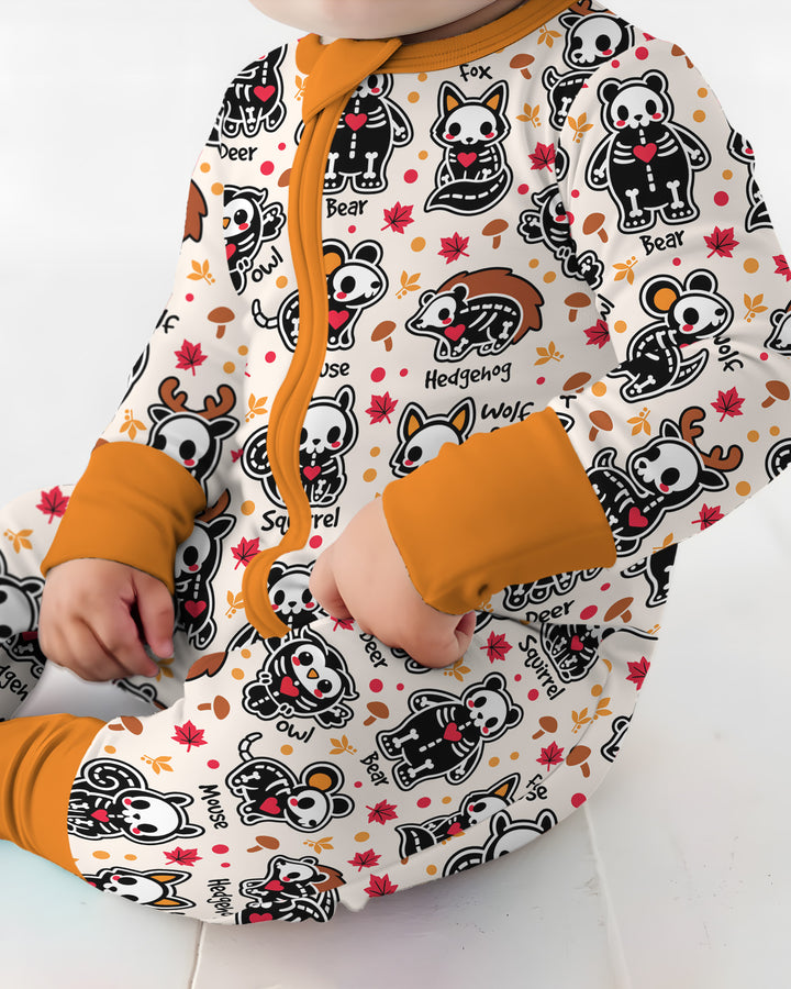 Autumn Charm Skeleton Cute Pet Bamboo Convertible Zippy