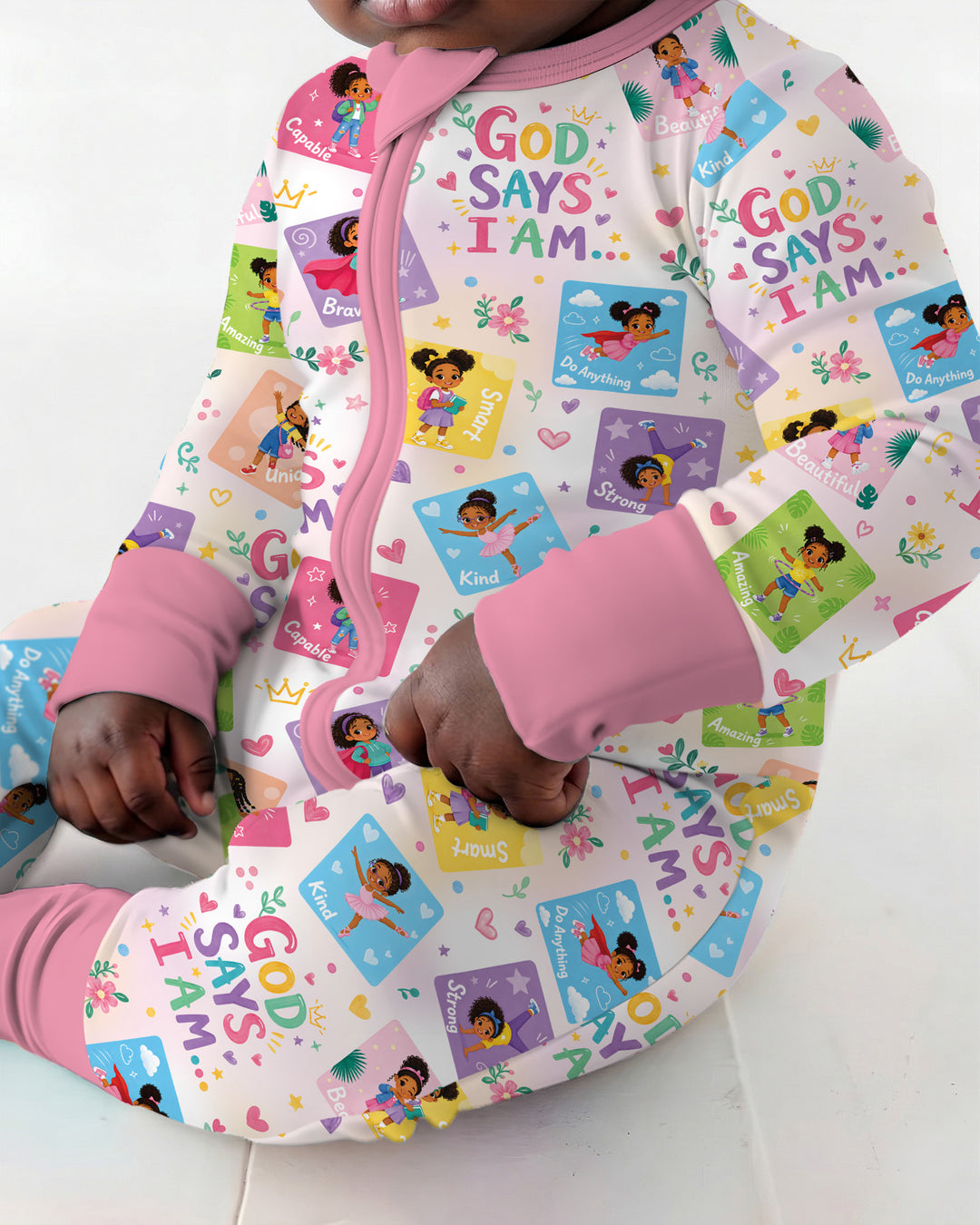 God Says I Am Black Girl Bamboo Convertible Zippy