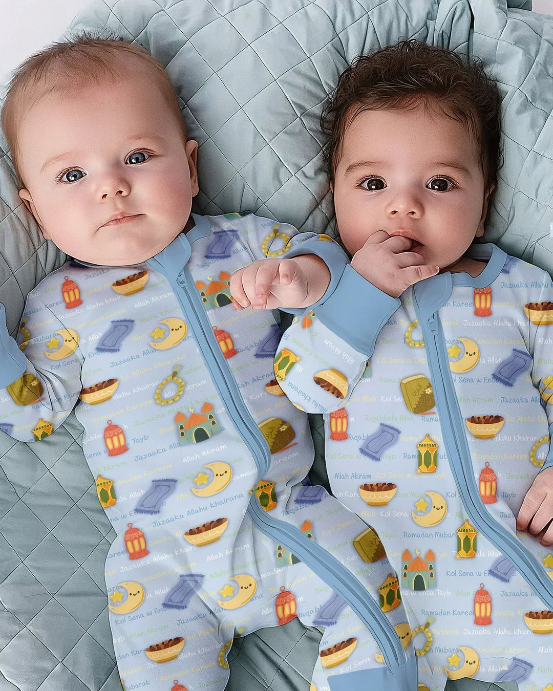 Ramadan Mubarak Family Matching Bamboo Convertible Zippy