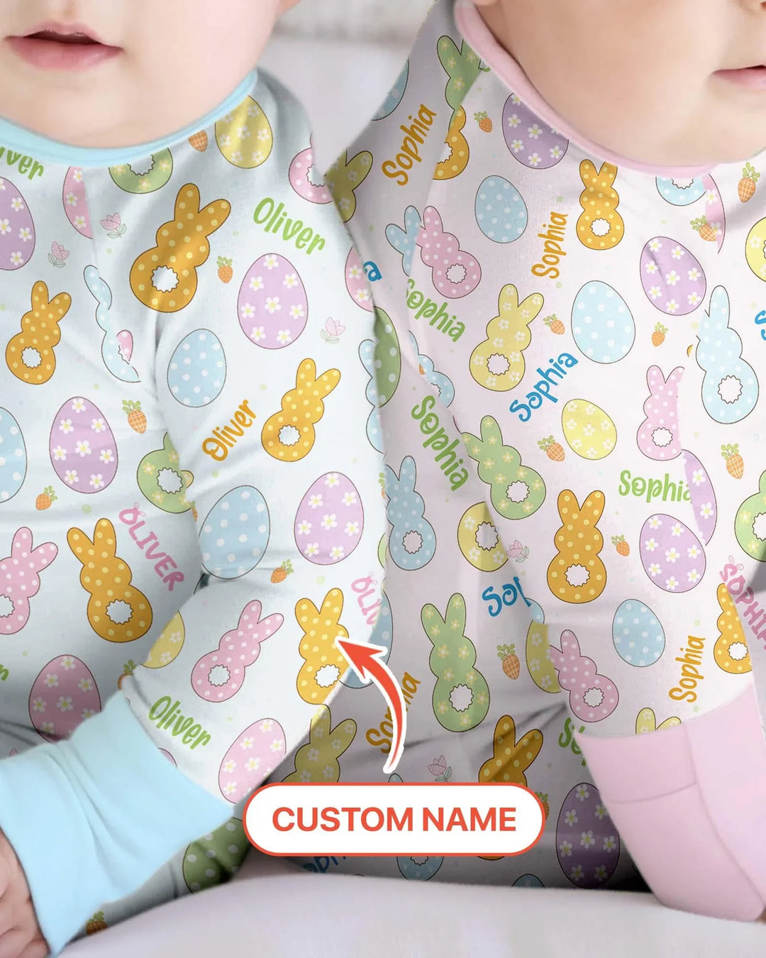 Custom Name Spring Pastel Easter Bamboo Convertible Zippy