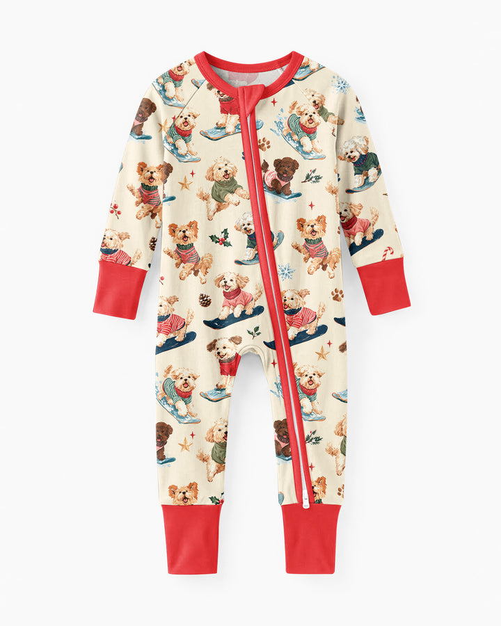 Snowboarding Dogs Bamboo Convertible Zippy