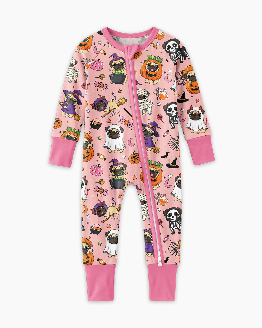 Spooky Pug Bamboo Convertible Zippy