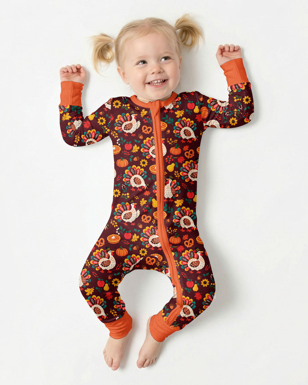 Festive Turkey Fall Harvest Bamboo Convertible Zippy