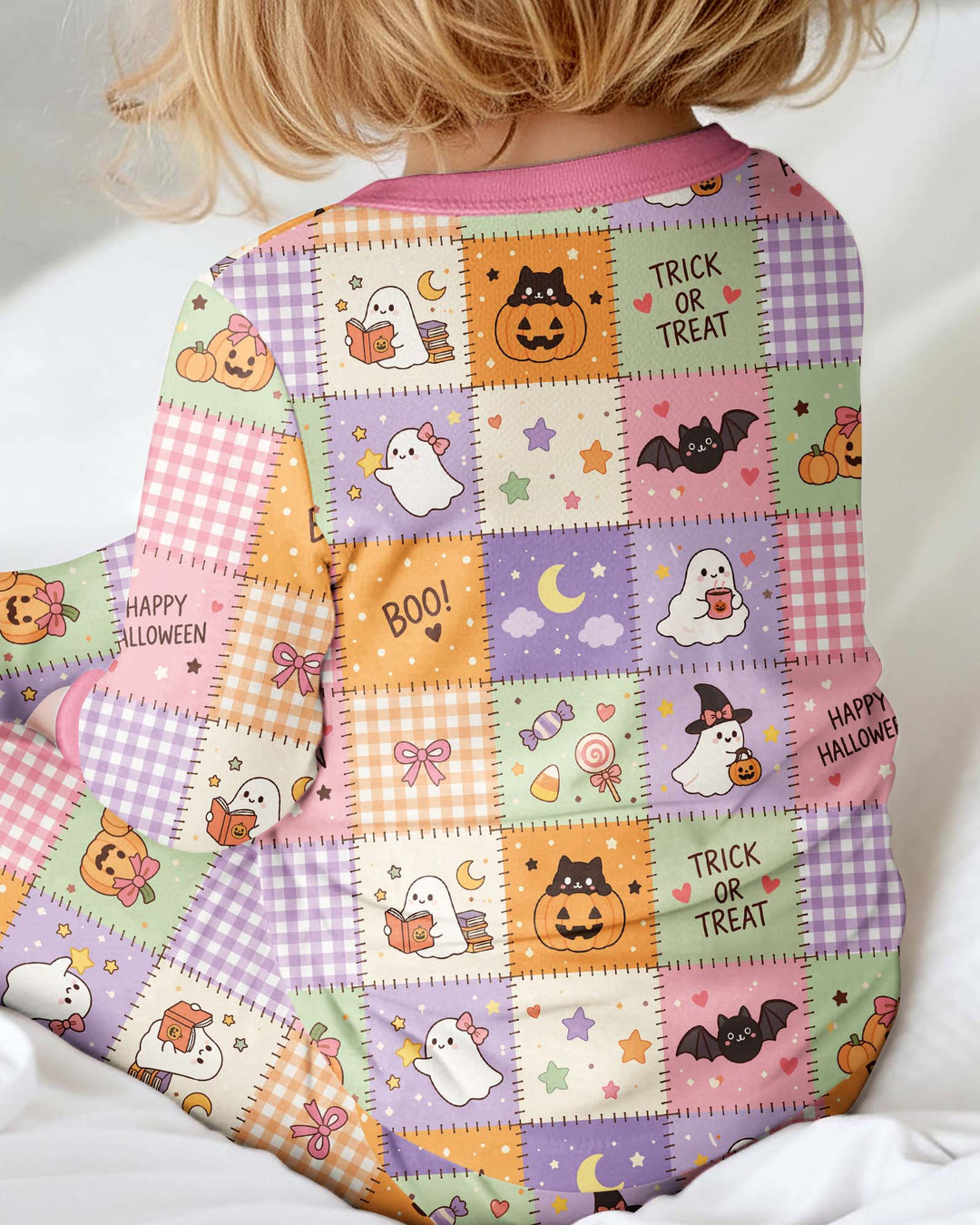 Cute Halloween Trick Or Treat Patchwork Bamboo Convertible Zippy