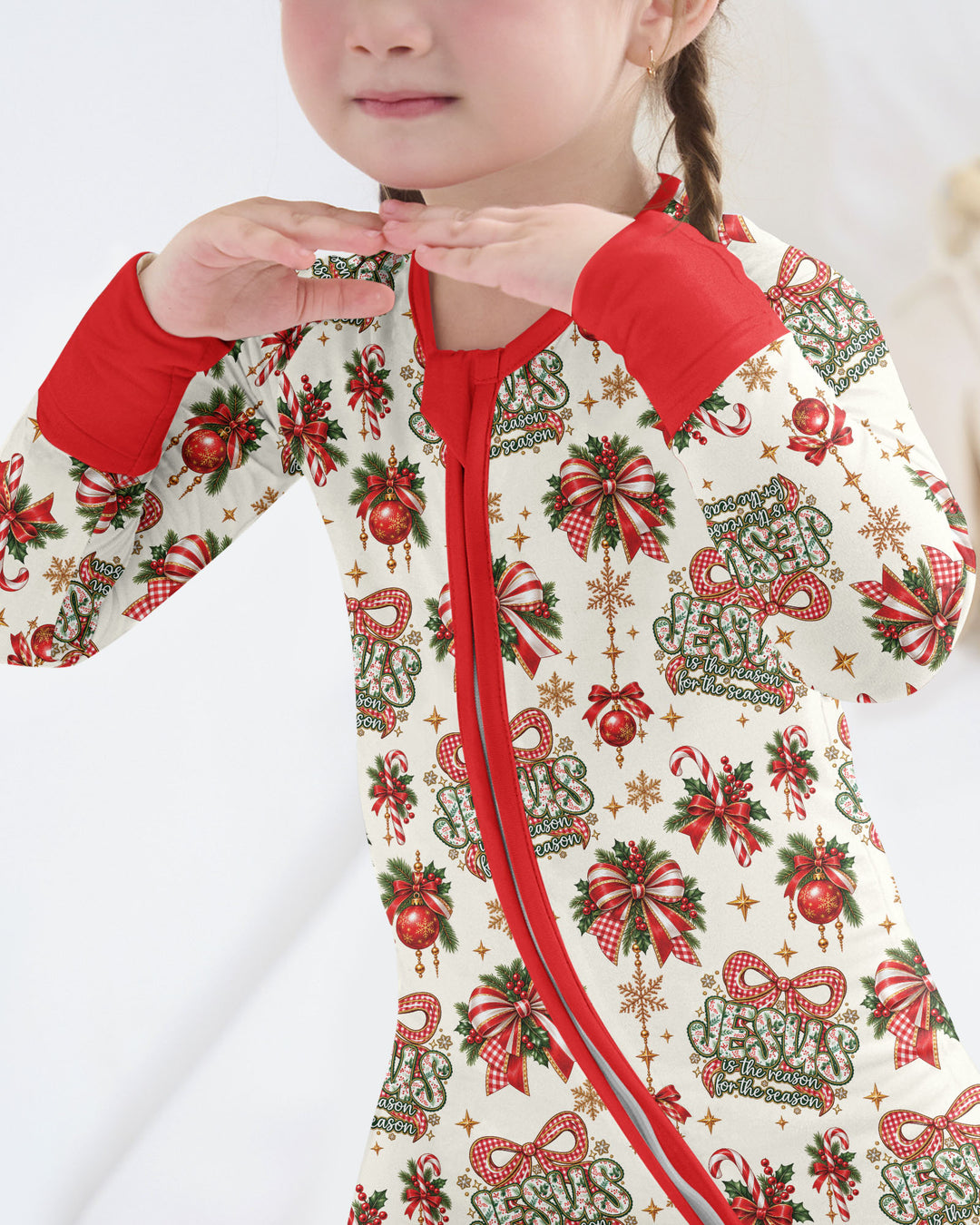 Coquette Floral Jesus Is The Reason Mommy And Me Matching Bamboo Convertible Zippy