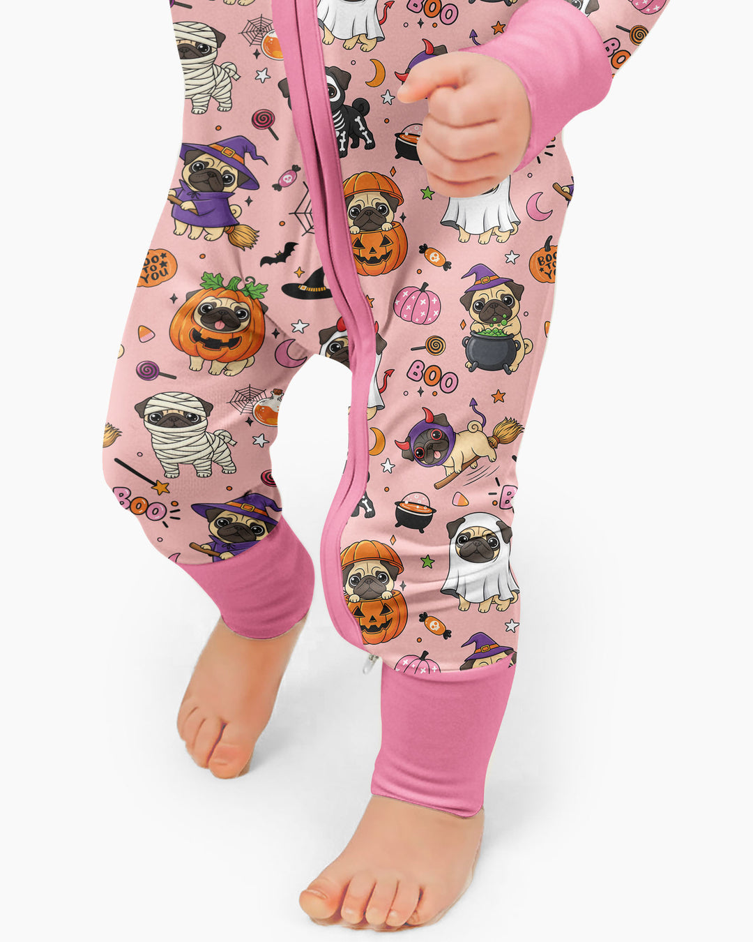 Spooky Pug Bamboo Convertible Zippy