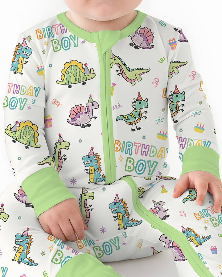 Dino Birthday Boy Bamboo Convertible Zippy