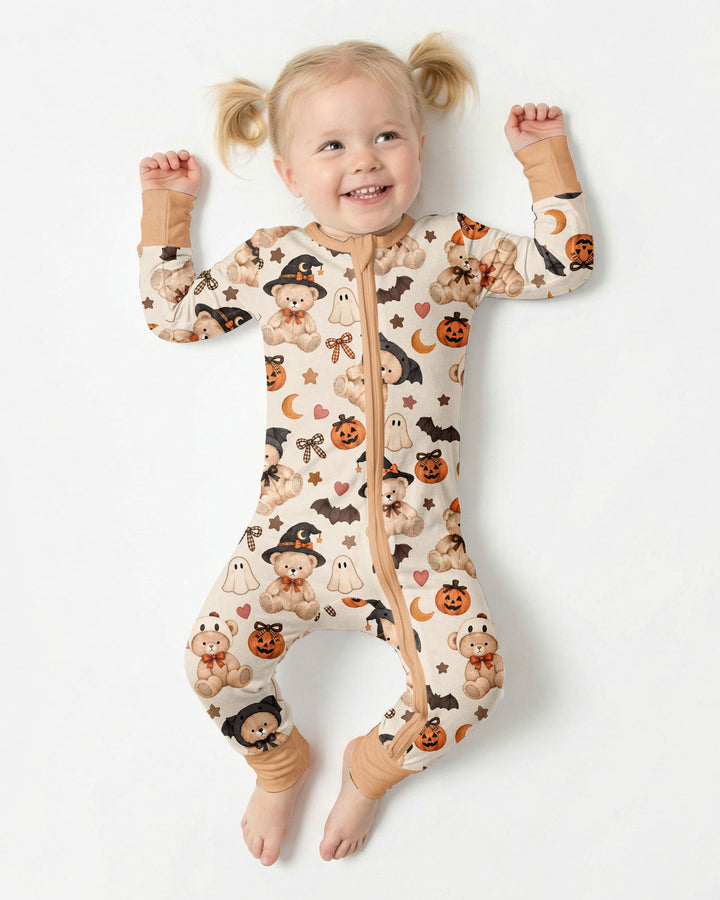 Cozy Coquette Teddy Bear Halloween Bamboo Convertible Zippy
