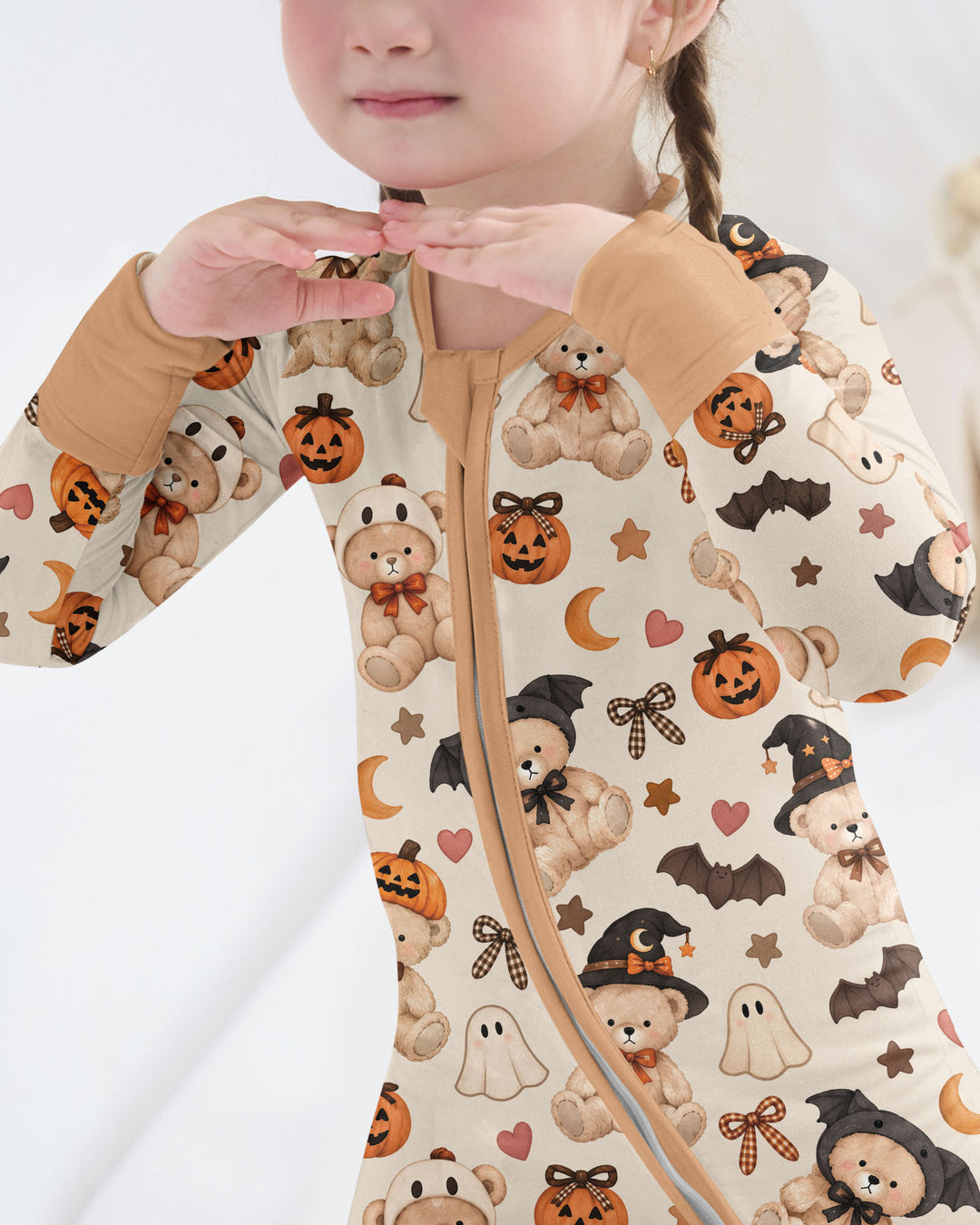 Cozy Coquette Teddy Bear Halloween Bamboo Convertible Zippy