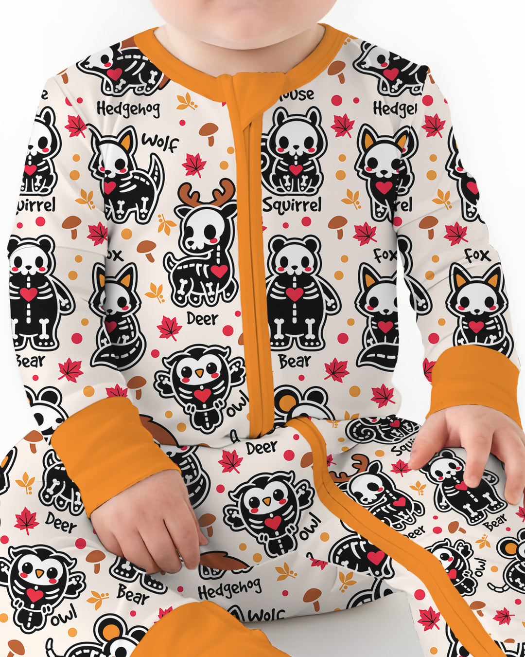 Autumn Charm Skeleton Cute Pet Bamboo Convertible Zippy