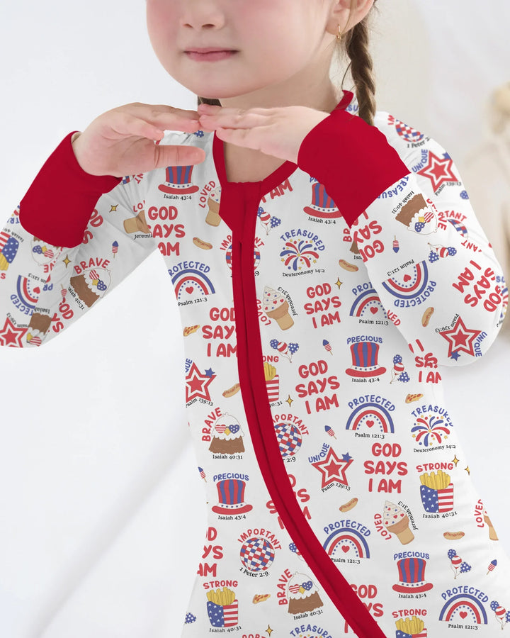 God Says I Am - America 250th Anniversary Bamboo Convertible Zippy