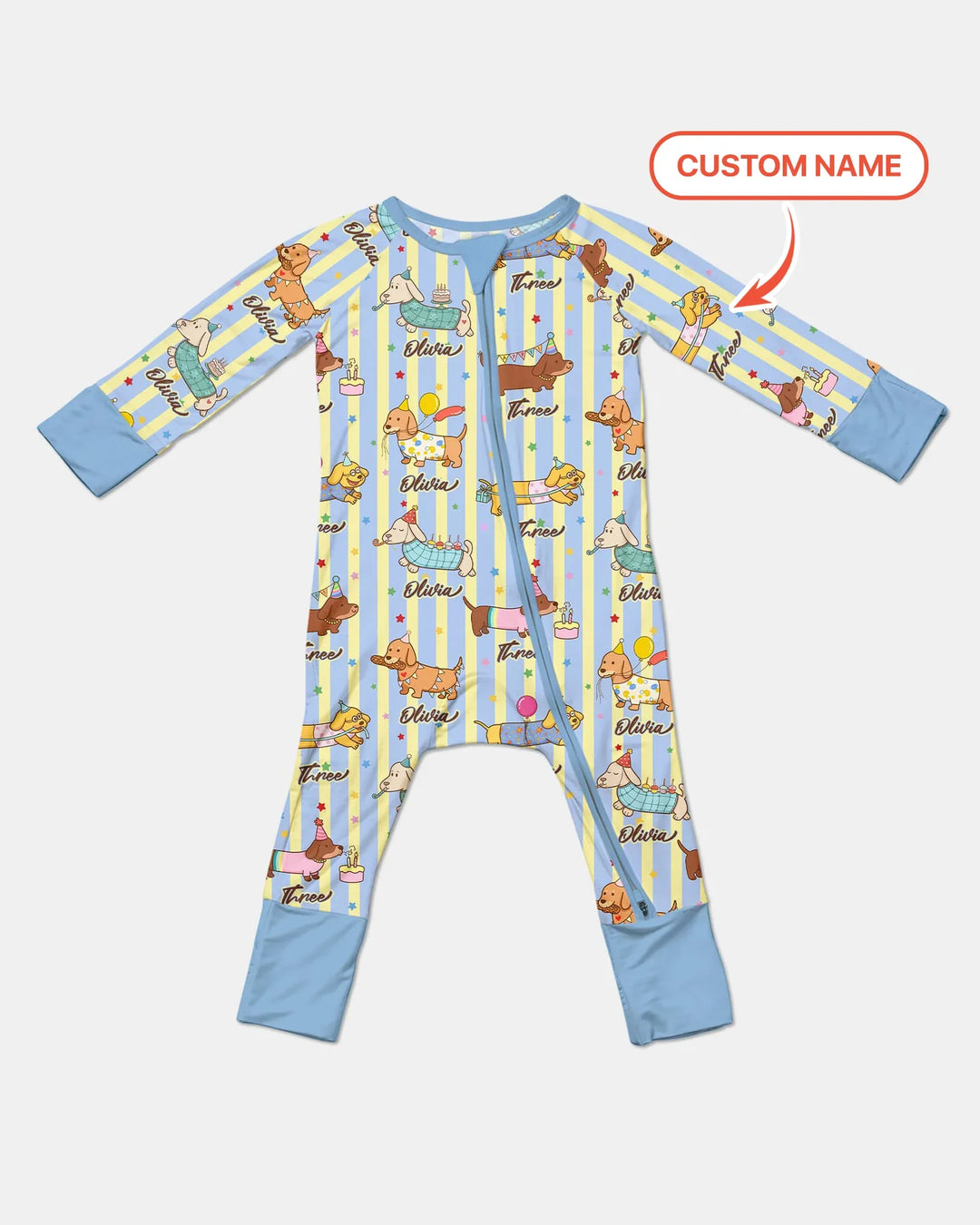 Custom Name Birthday Dachshund Bamboo Convertible Zippy