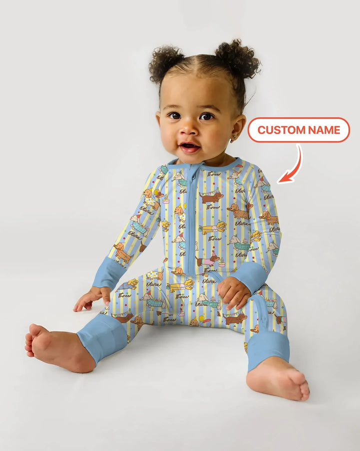 Custom Name Birthday Dachshund Bamboo Convertible Zippy