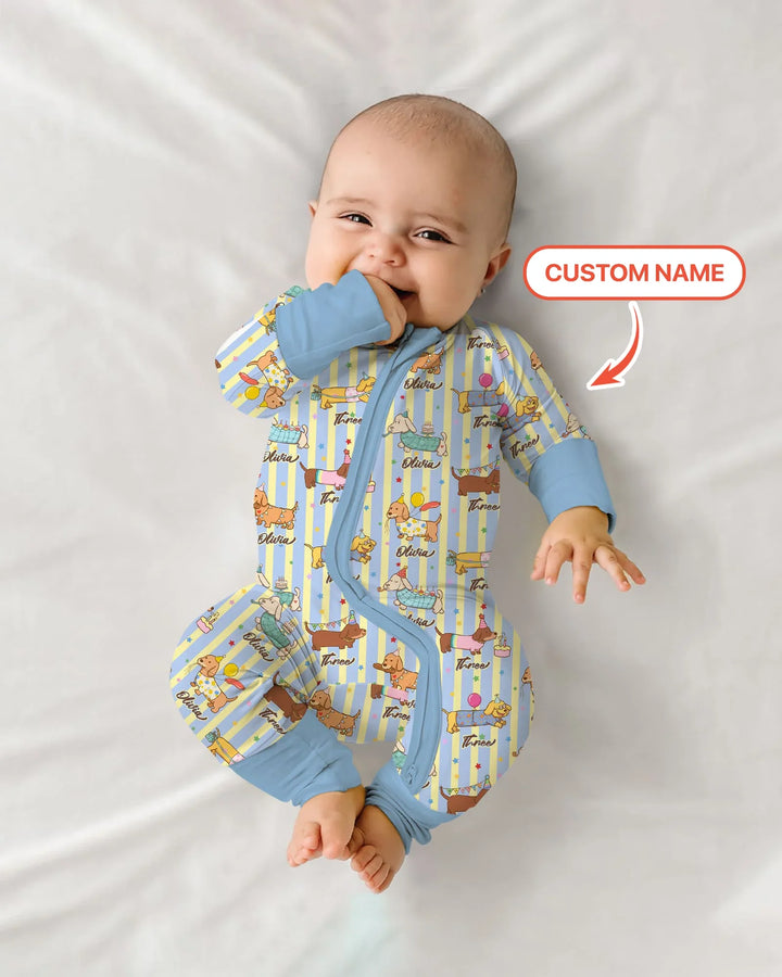 Custom Name Birthday Dachshund Bamboo Convertible Zippy
