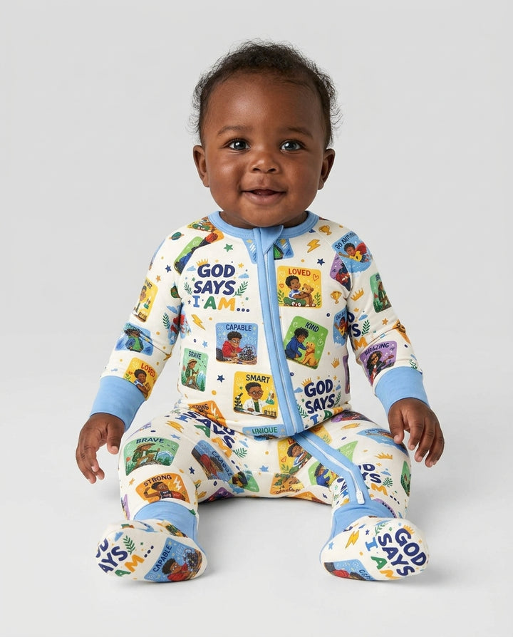 God Says I Am Black Boy Bamboo Convertible Zippy