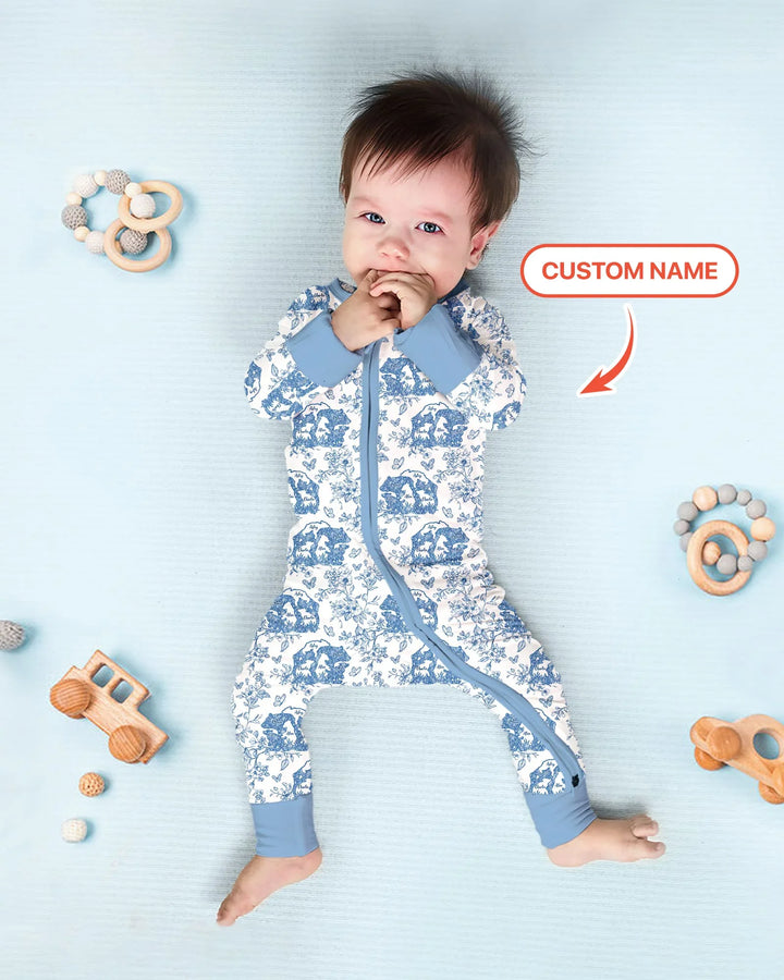 Custom Name Mama Bear Toile Convertible Zippy
