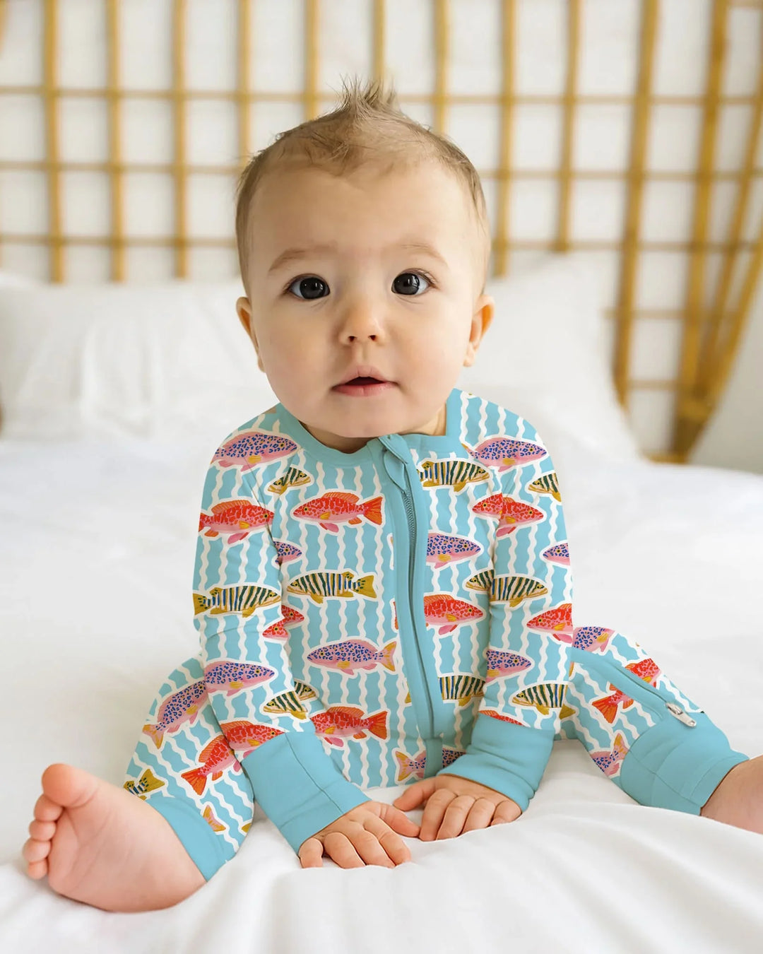 Preppy Fish Crew Bamboo Convertible Zippy