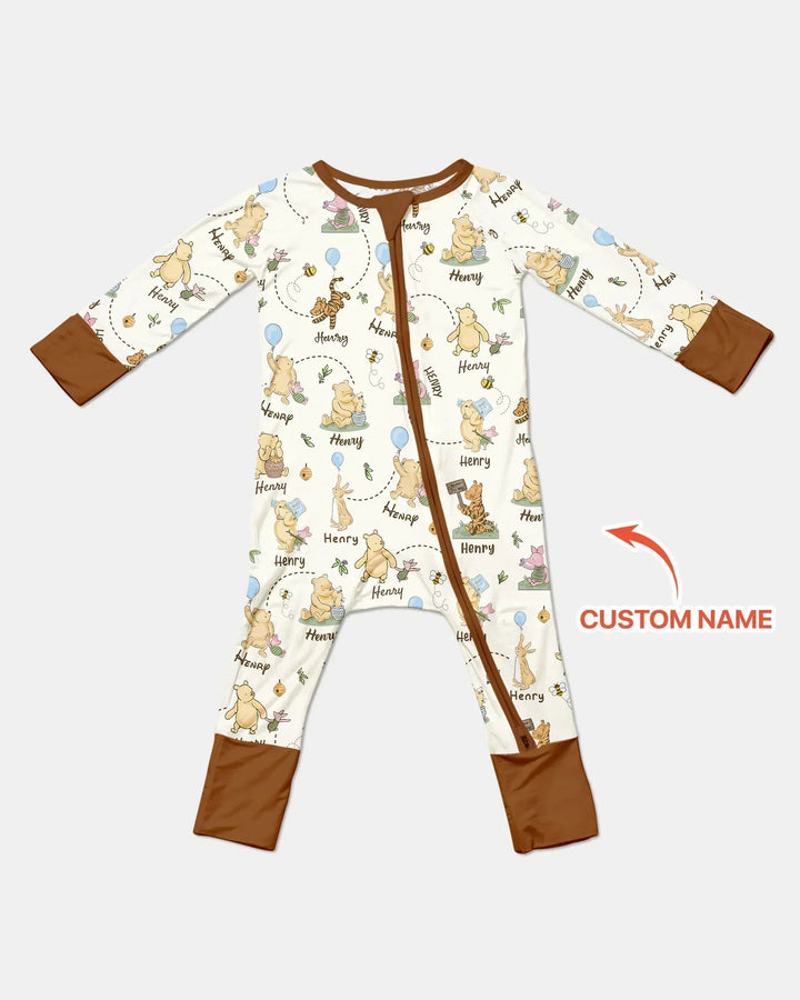 Once Upon A Bear Custom Name Bamboo Convertible Zippy