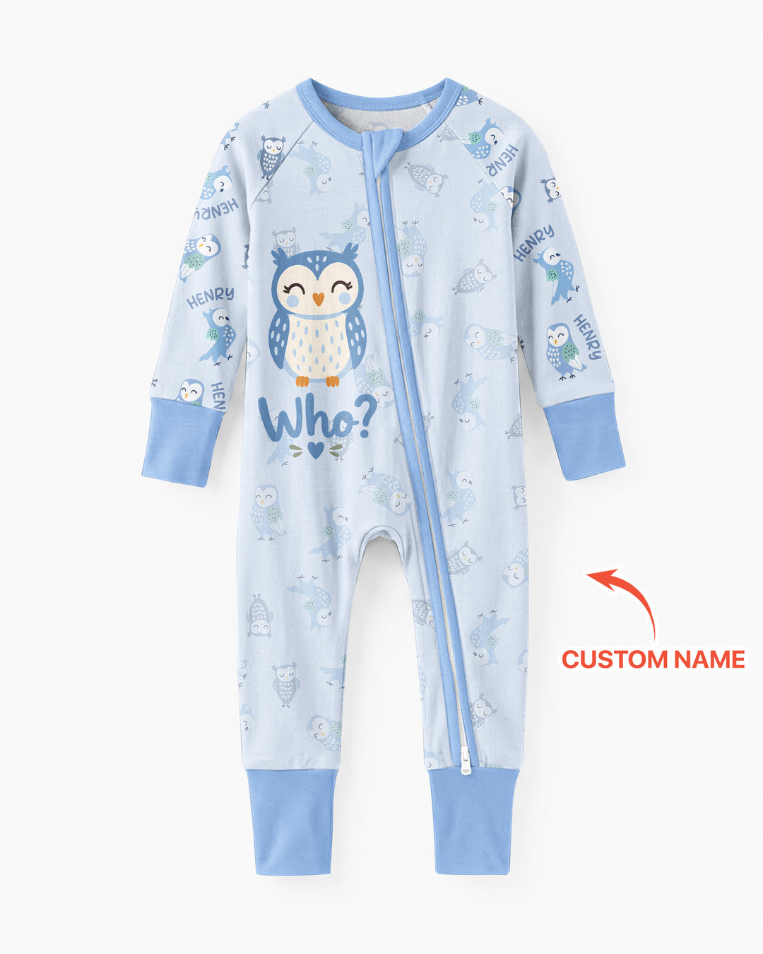 Custom Name Twin Owl Who's Who Bamboo Convertible Zippy