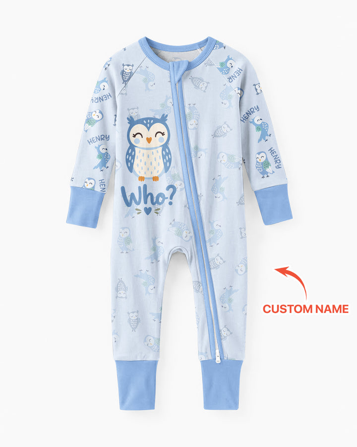 Custom Name Twin Owl Who's Who Bamboo Convertible Zippy