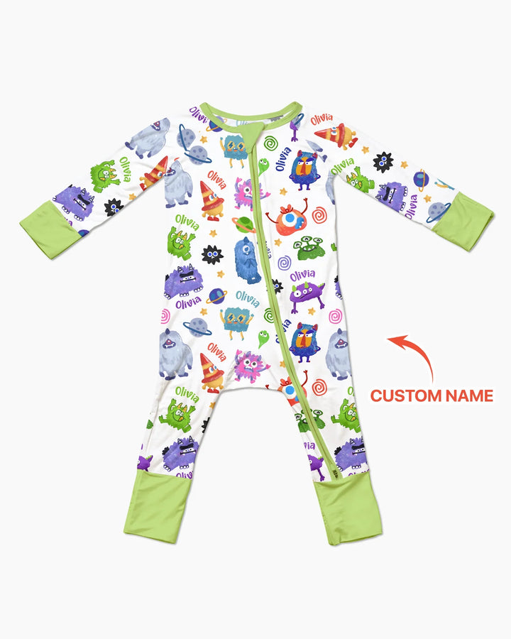 Monster Mash Crew Custom Name Bamboo Convertible Zippy