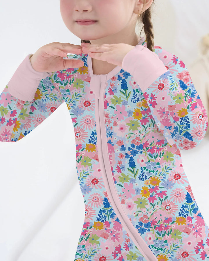 Little Flower Garden Matching Bamboo Convertible Zippy