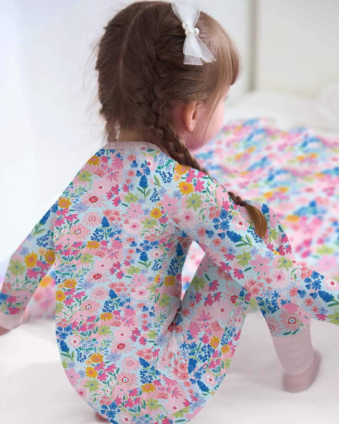 Little Flower Garden Matching Bamboo Convertible Zippy