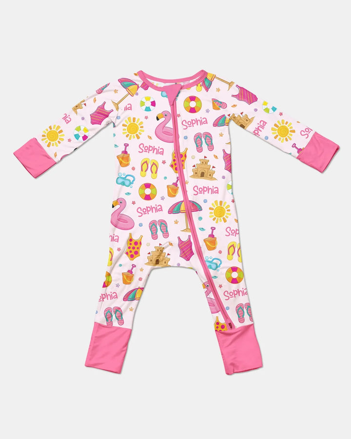 Custom Name Summer is Fun Bamboo Convertible Zippy