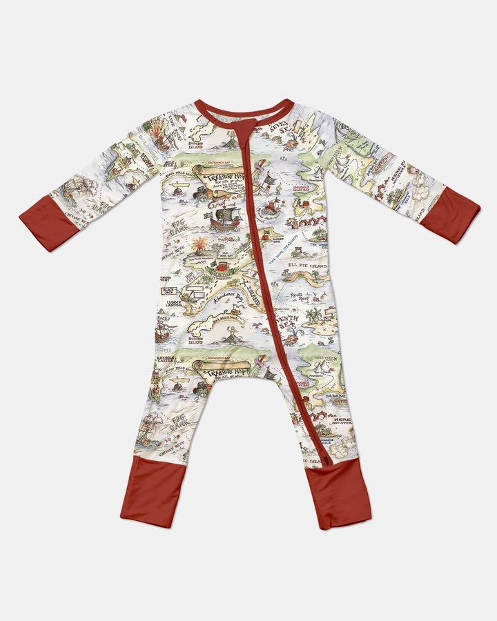 Pirate Treasure Map Daddy & Baby Matching Bamboo Convertible Zippy