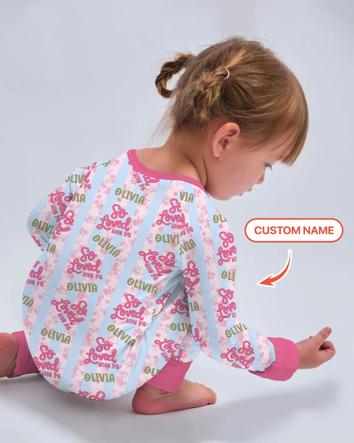 So Loved Custom Name Bamboo Convertible Zippy