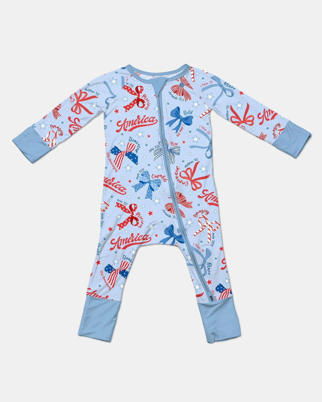 Girly Patriotic Bamboo Convertible Zippy