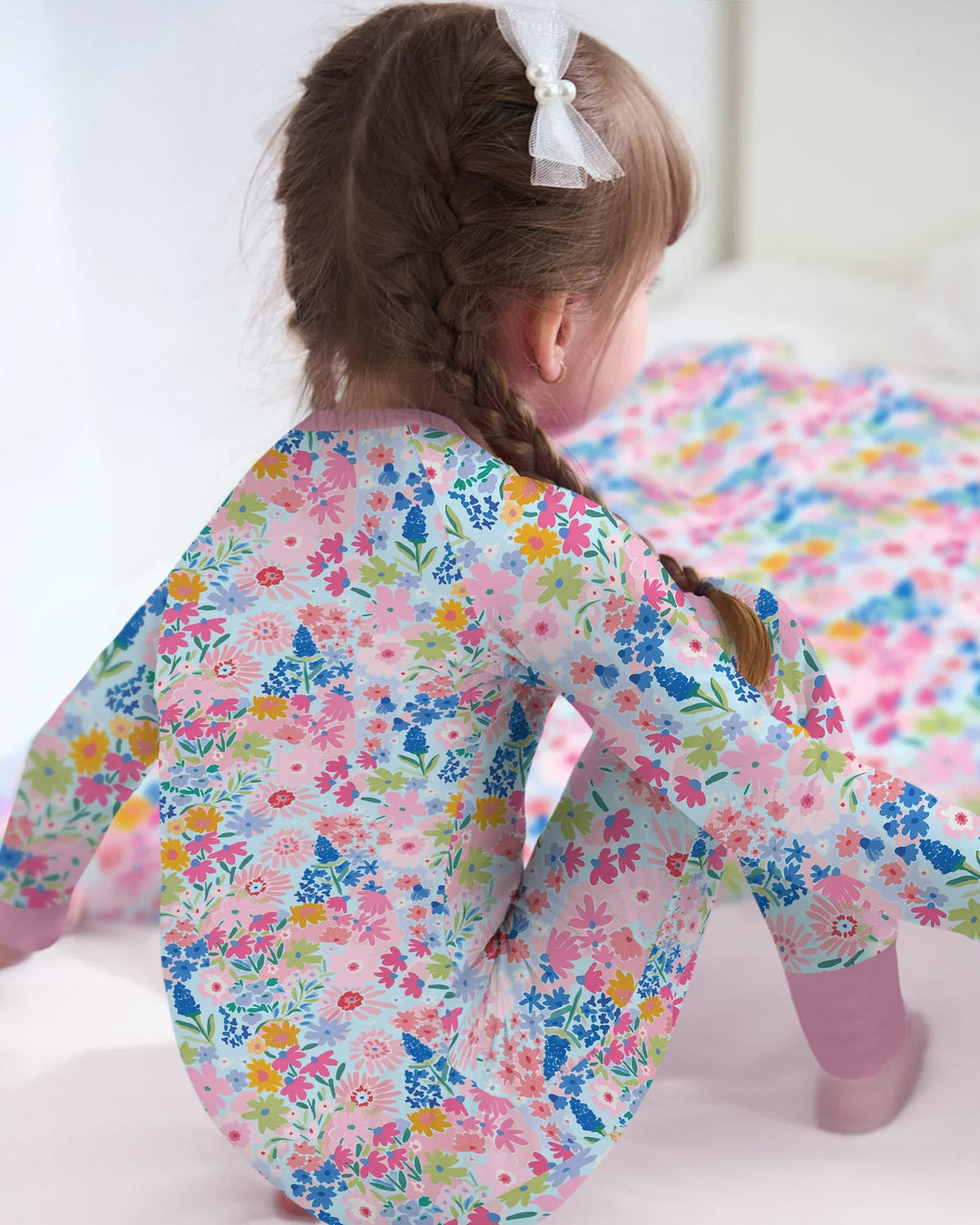 Little Flower Garden Matching Bamboo Convertible Zippy