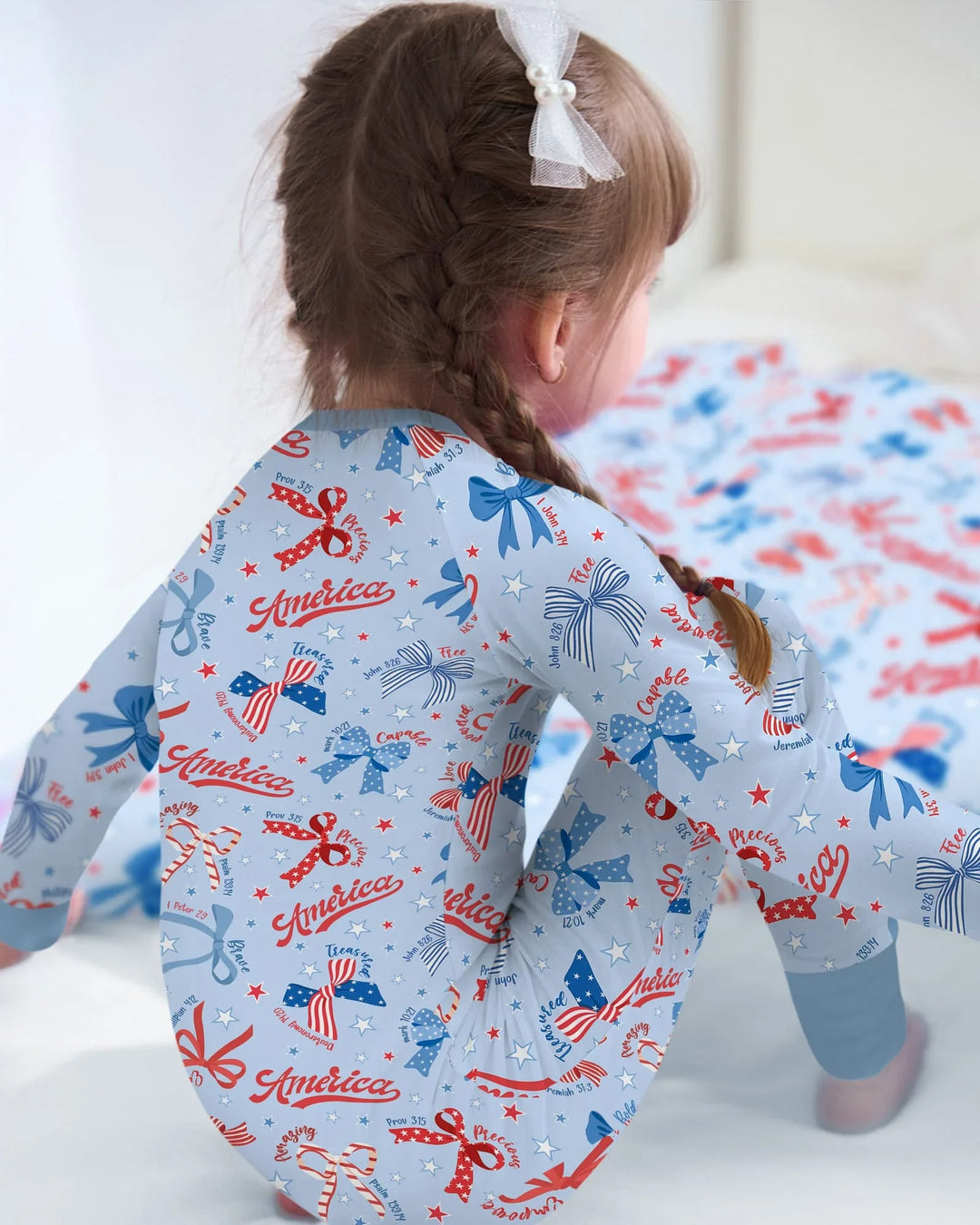 Girly Patriotic Bamboo Convertible Zippy