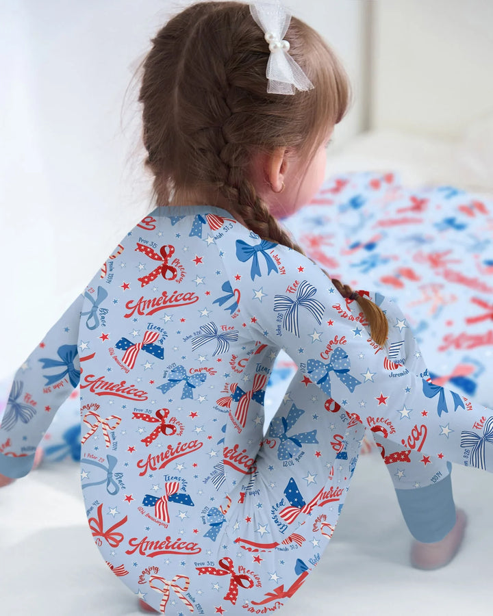 Girly Patriotic Bamboo Convertible Zippy