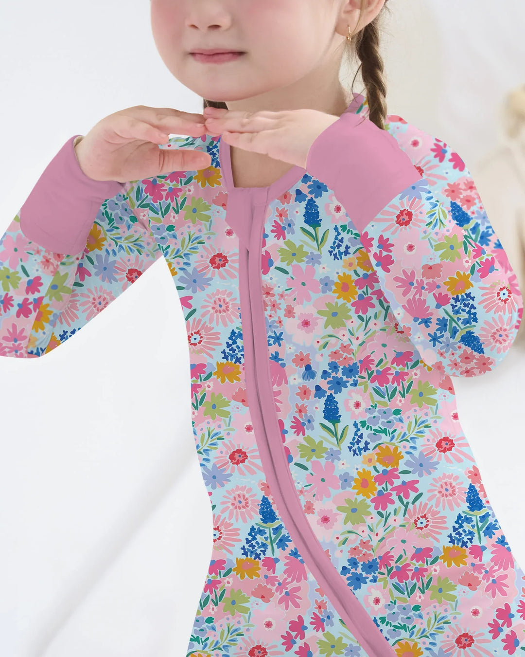 Little Flower Garden Matching Bamboo Convertible Zippy