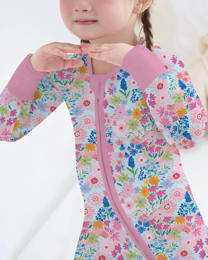 Little Flower Garden Matching Bamboo Convertible Zippy