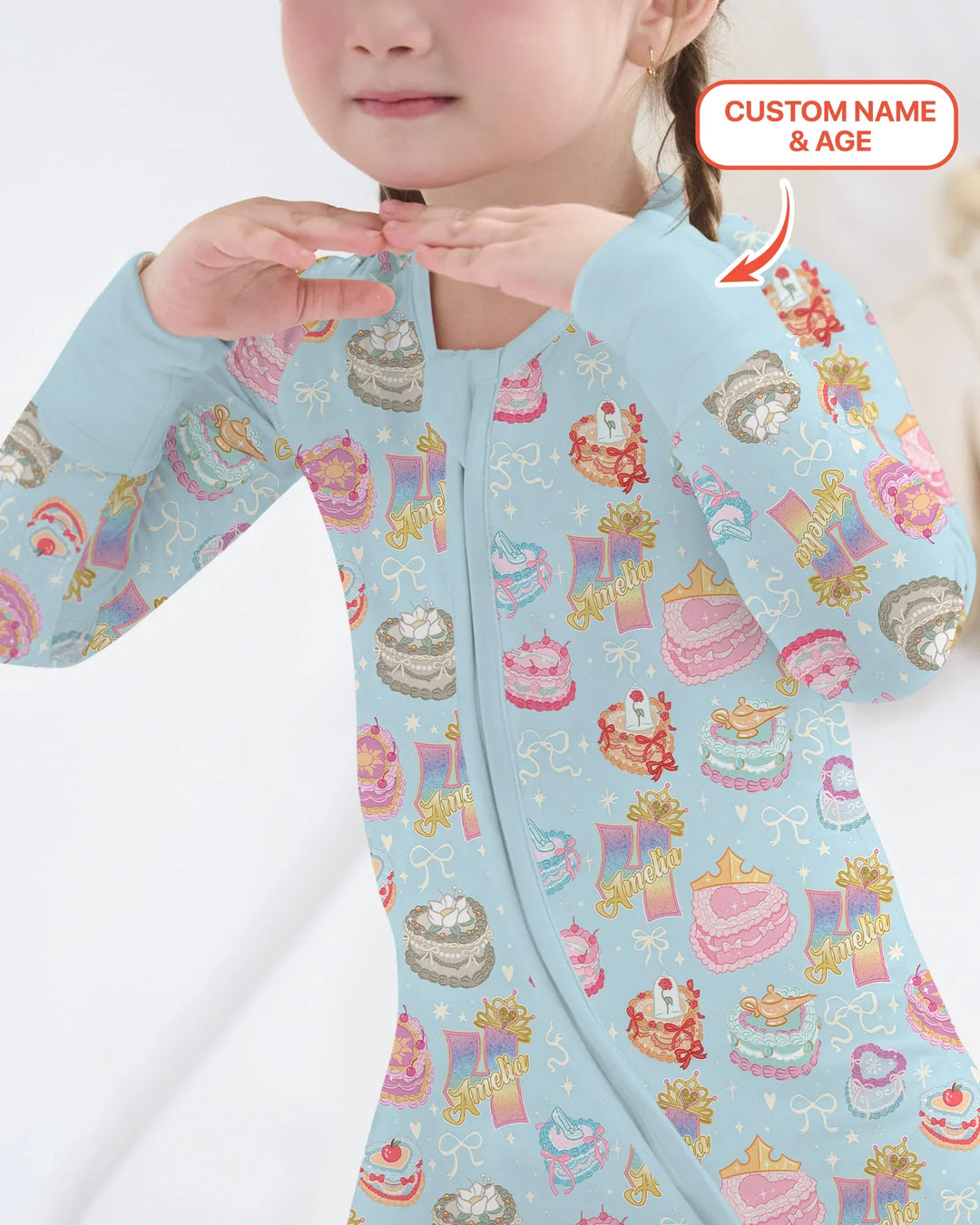 Custom Princess Baby Birthday Bamboo Convertible Zippy