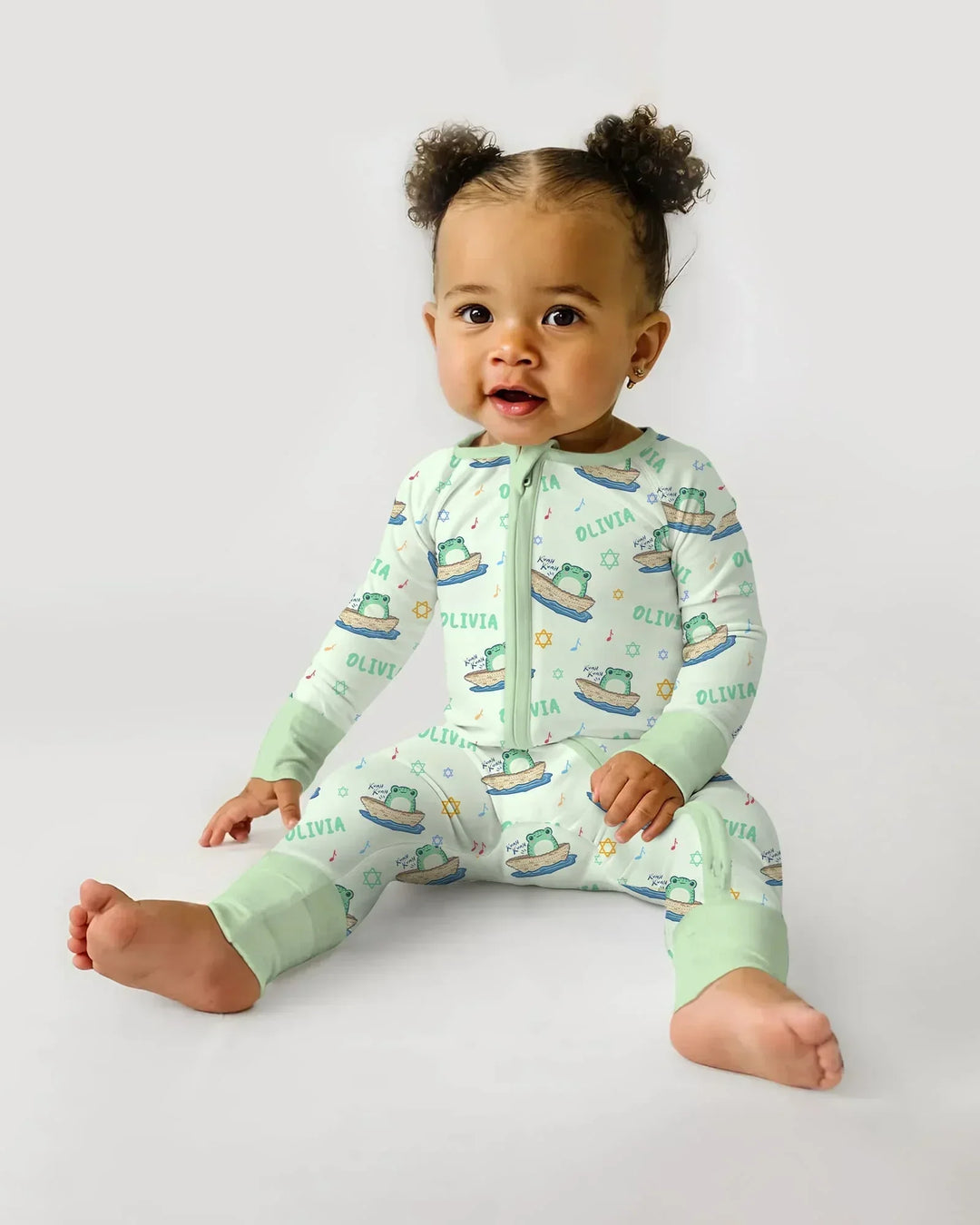 Frogs Here, Frogs There Passover Custom Name Bamboo Convertible Zippy