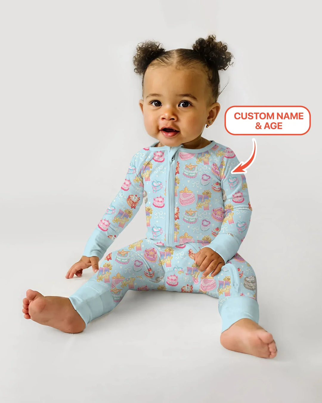 Custom Princess Baby Birthday Bamboo Convertible Zippy