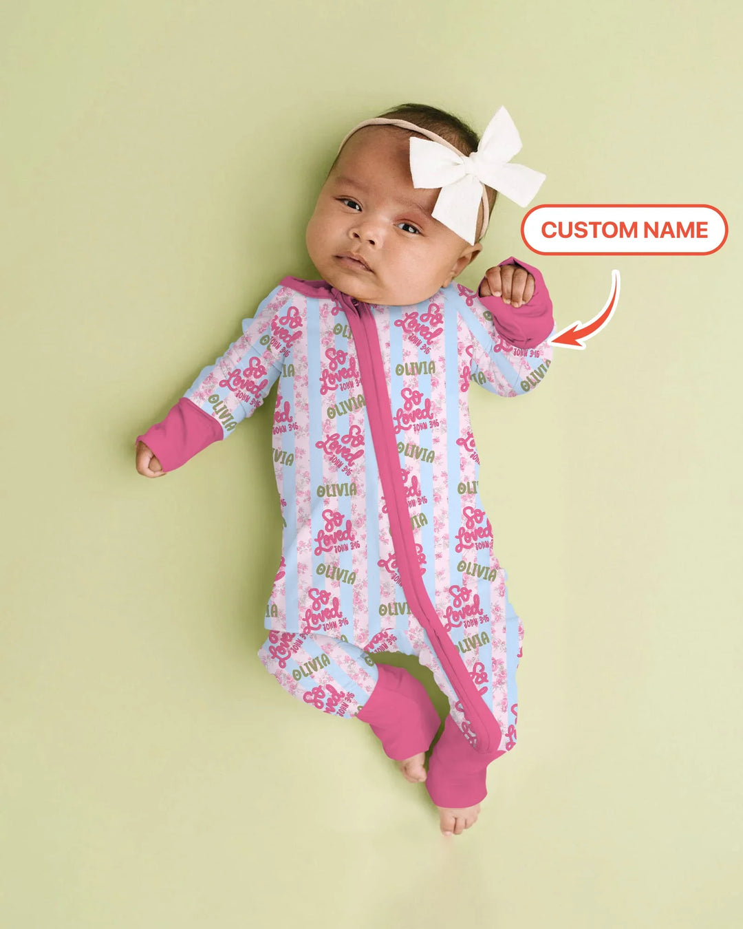 So Loved Custom Name Bamboo Convertible Zippy