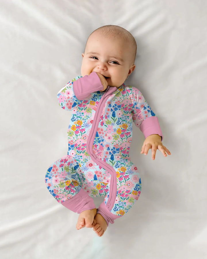 Little Flower Garden Matching Bamboo Convertible Zippy